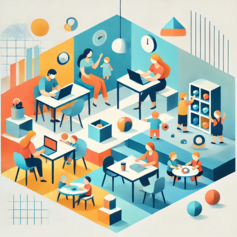 Coworking daycare center